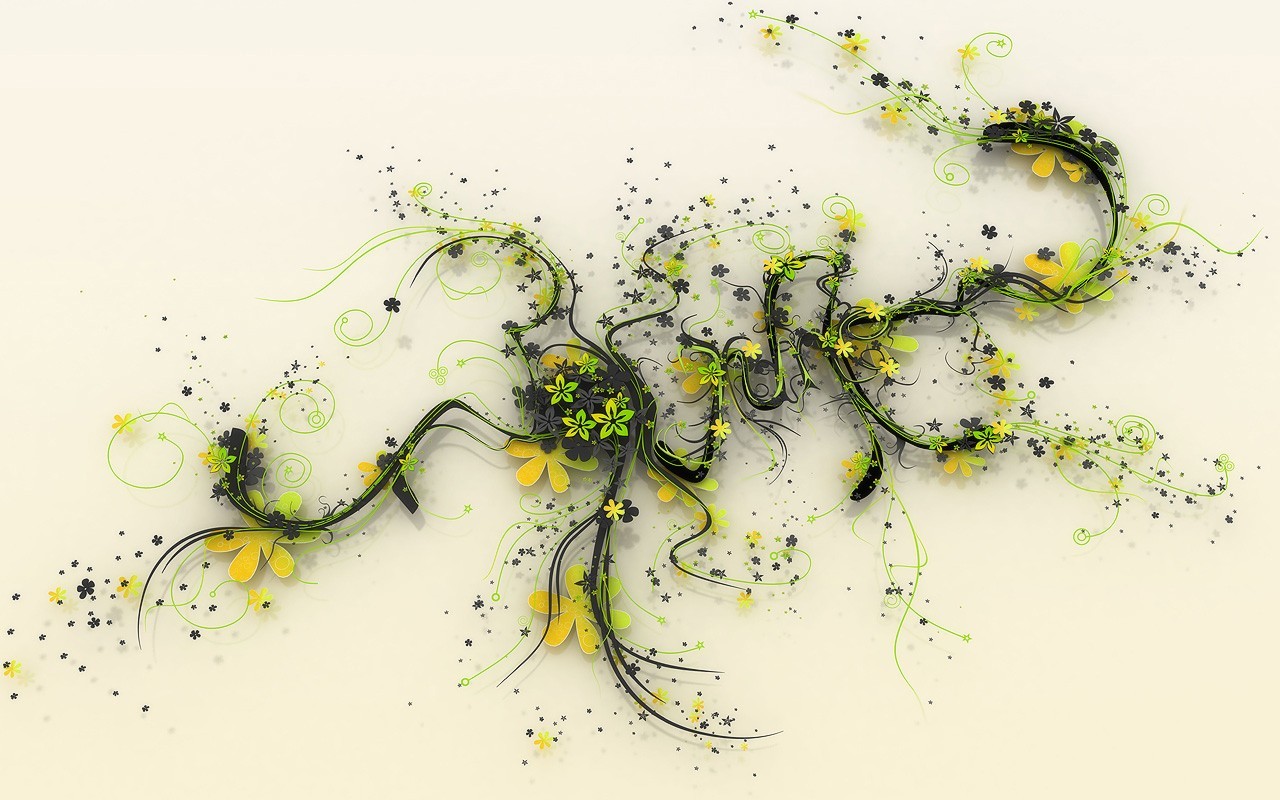 Swirly Floral Design powerpoint background