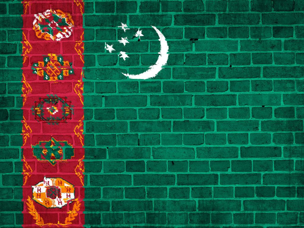 Turkmen flag powerpoint background